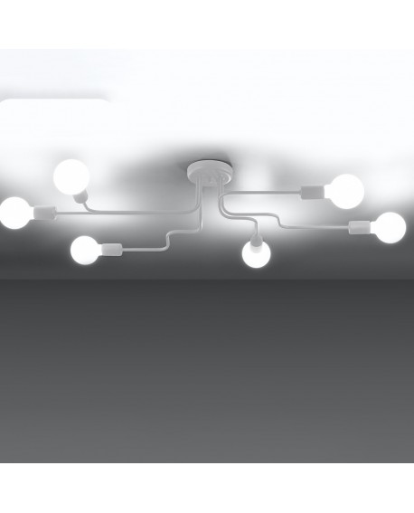 Żyrandol VECTOR 6 biały Sollux SL.1443
