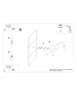 Kinkiet VECTOR czarny Sollux SL.1445