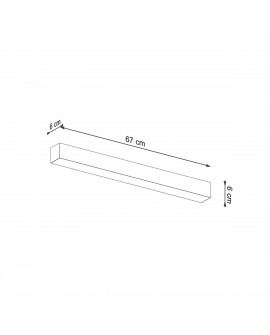 Plafon PINNE 67 szary 3000K Sollux TH.043