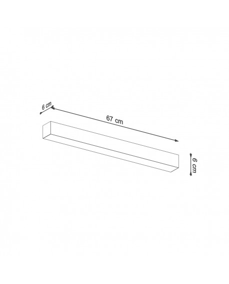 Plafon PINNE 67 szary 3000K Sollux TH.043