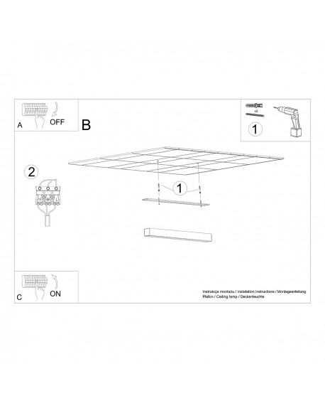 Plafon PINNE 67 szary 3000K Sollux TH.043