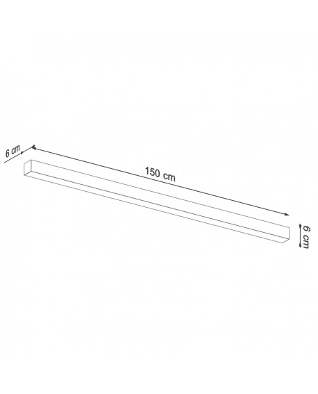 Plafon PINNE 150 szary 3000K Sollux TH.097