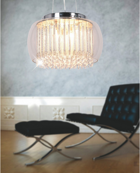 LAMPA WISZĄCA NOWOCZESNA GUSTO D40 CLEAR