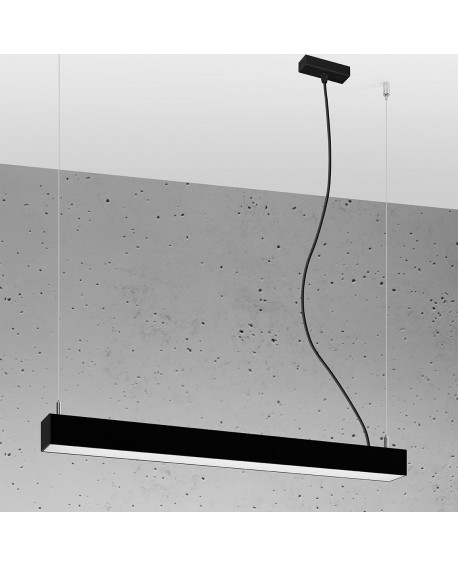 Lampa wisząca PINNE 67 czarna 3000K Sollux TH.030