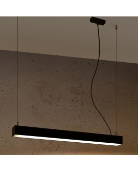 Lampa wisząca PINNE 67 czarna 3000K Sollux TH.030
