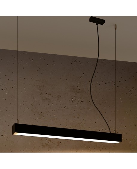 Lampa wisząca PINNE 67 czarna 3000K Sollux TH.030