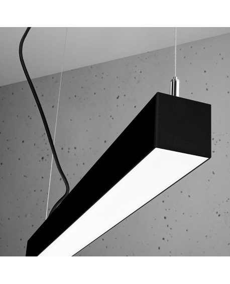 Lampa wisząca PINNE 67 czarna 3000K Sollux TH.030