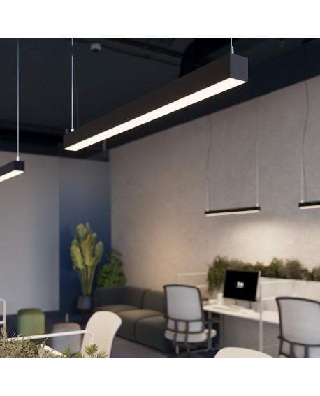 Lampa wisząca PINNE 67 czarna 3000K Sollux TH.030