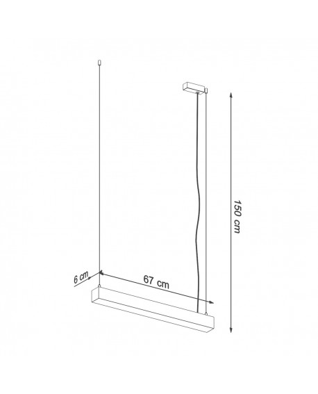 Lampa wisząca PINNE 67 szara 3000K Sollux TH.031