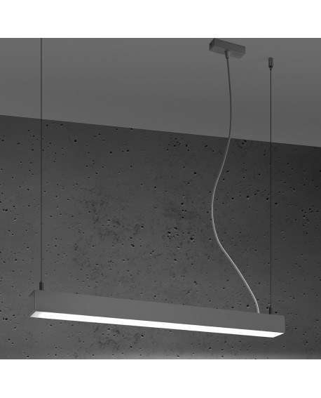 Lampa wisząca PINNE 67 szara 4000K Sollux TH.034
