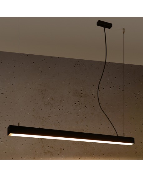 Lampa wisząca PINNE 90 czarna 3000K Sollux TH.048
