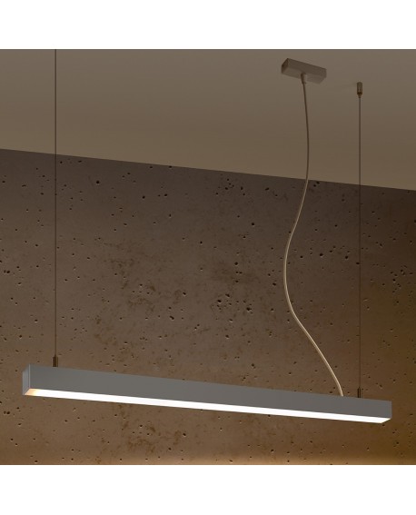 Lampa wisząca PINNE 90 szara 3000K Sollux TH.049