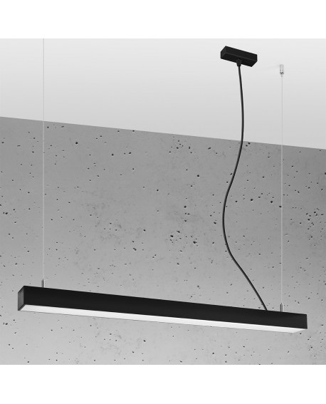 Lampa wisząca PINNE 90 czarna 4000K Sollux TH.051