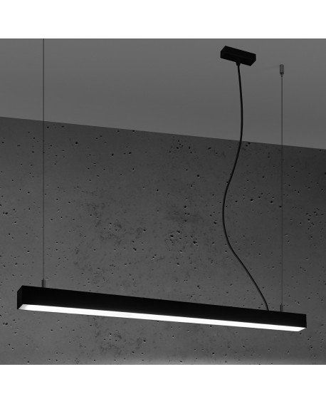 Lampa wisząca PINNE 90 czarna 4000K Sollux TH.051