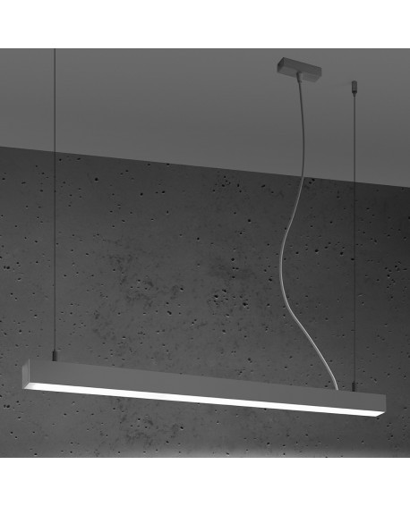 Lampa wisząca PINNE 90 szara 4000K Sollux TH.052