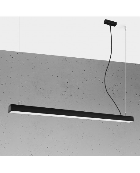 Lampa wisząca PINNE 117 czarna 4000K Sollux TH.069
