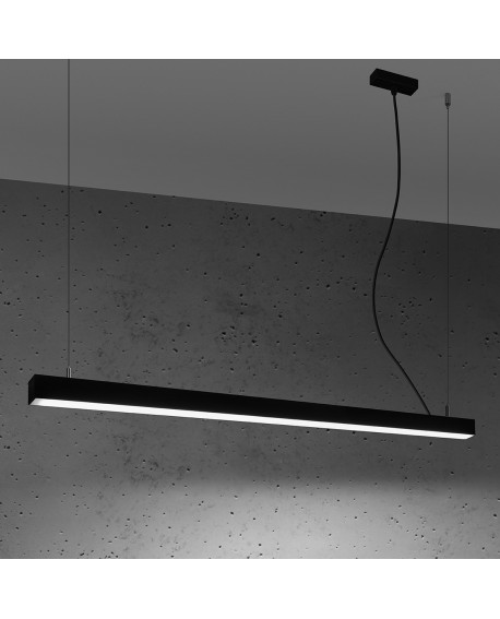 Lampa wisząca PINNE 117 czarna 4000K Sollux TH.069