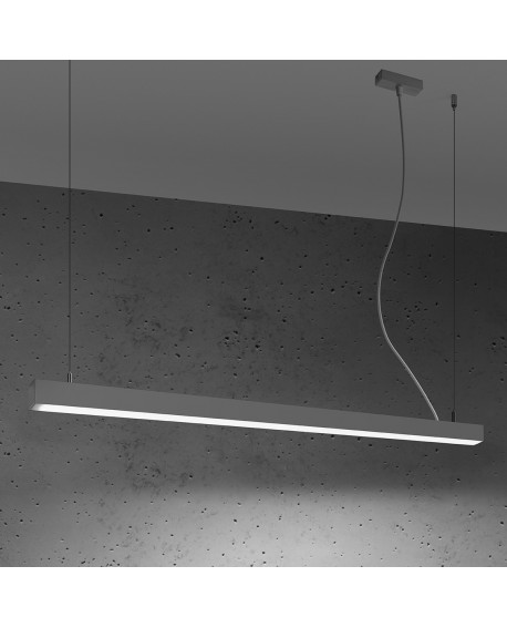 Lampa wisząca PINNE 117 szara 4000K Sollux TH.070