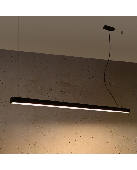 Lampa wisząca PINNE 150 czarna 3000K Sollux TH.084