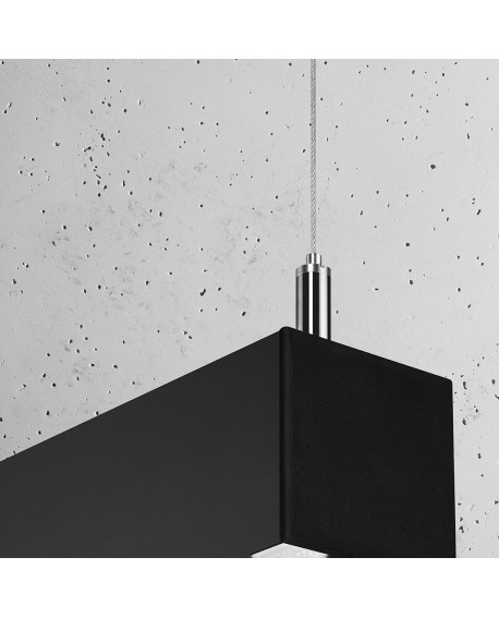 Lampa wisząca PINNE 150 czarna 3000K Sollux TH.084