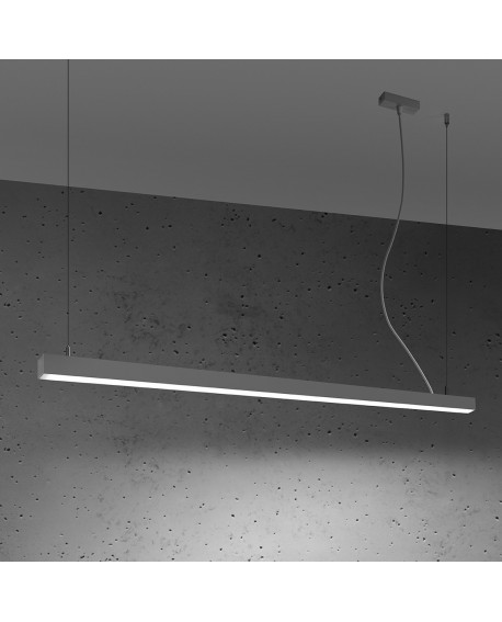 Lampa wisząca PINNE 150 szara 4000K Sollux TH.088