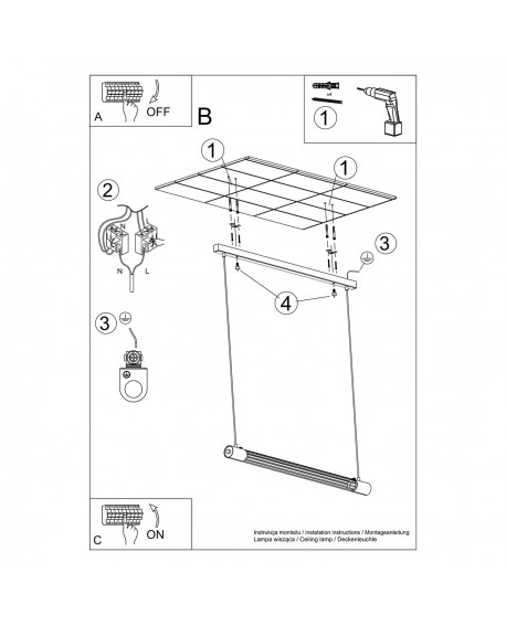 Lampa wisząca VALO czarne Sollux TH.008CZ