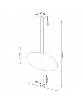 Lampa wisząca HOLAR 1 czarna Sollux TH.016CZ