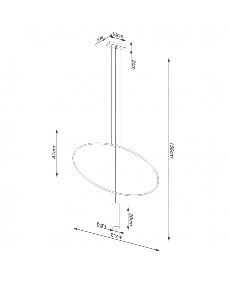 Lampa wisząca HOLAR 1 czarna Sollux TH.016CZ