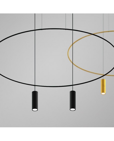 Lampa wisząca HOLAR 2 czarna Sollux TH.017CZ