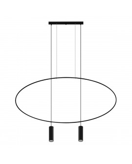 Lampa wisząca HOLAR 2 czarna Sollux TH.017CZ