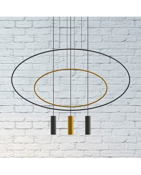 Lampa wisząca HOLAR 2 czarna Sollux TH.017CZ