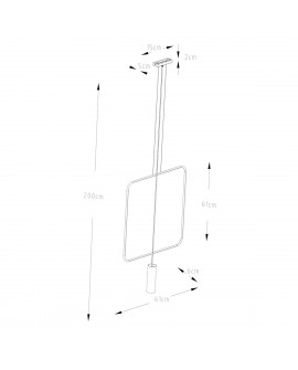 Lampa wisząca RANA 1 czarna Sollux TH.018CZ