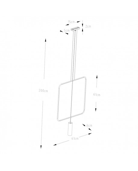 Lampa wisząca RANA 1 czarna Sollux TH.018CZ