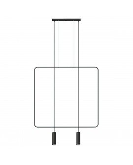 Lampa wisząca RANA 2 czarna Sollux TH.019CZ