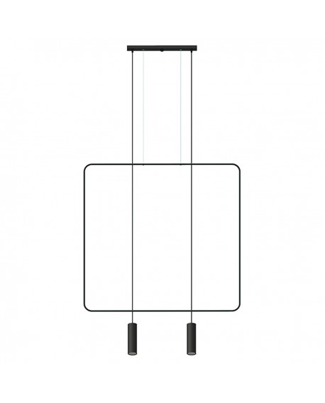 Lampa wisząca RANA 2 czarna Sollux TH.019CZ