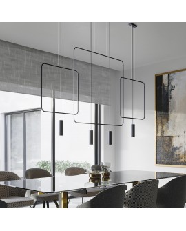 Lampa wisząca RANA 2 czarna Sollux TH.019CZ