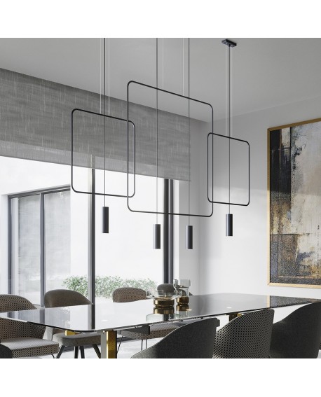 Lampa wisząca RANA 2 czarna Sollux TH.019CZ