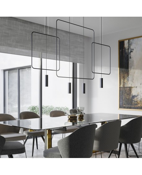 Lampa wisząca RANA 2 czarna Sollux TH.019CZ