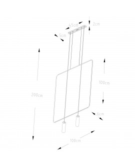 Lampa wisząca RANA 2 czarna Sollux TH.019CZ