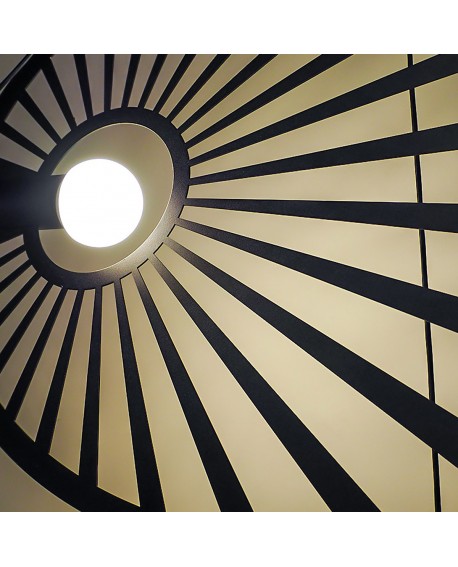Lampa wisząca LEHDET czarna Sollux TH.001CZ