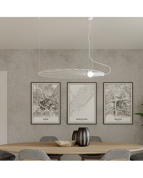 Lampa wisząca LEHDET biała Sollux TH.001B