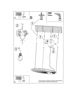 Lampa wisząca LEHDET złota Sollux TH.001ZL