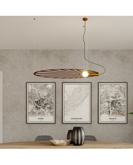 Lampa wisząca LEHDET złota Sollux TH.001ZL