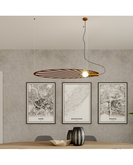 Lampa wisząca LEHDET złota Sollux TH.001ZL