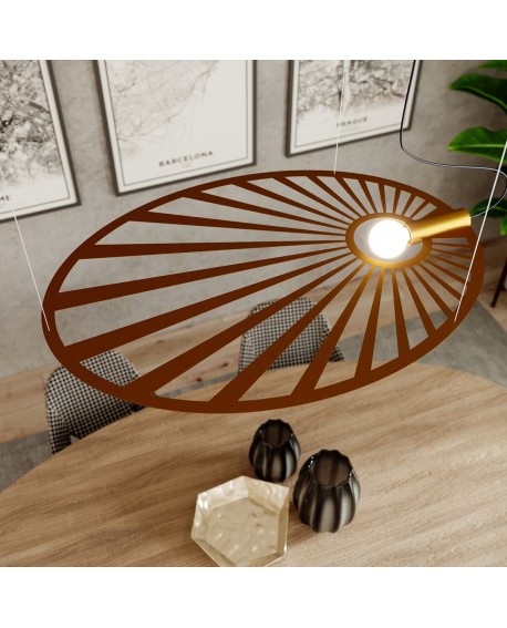 Lampa wisząca LEHDET złota Sollux TH.001ZL
