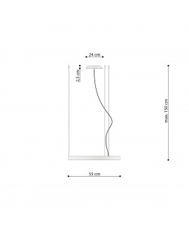 Żyrandol RIO 55 czarny LED 3000K Sollux TH.106