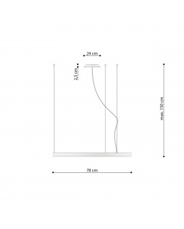 Żyrandol RIO 78 biały LED 3000K Sollux TH.102