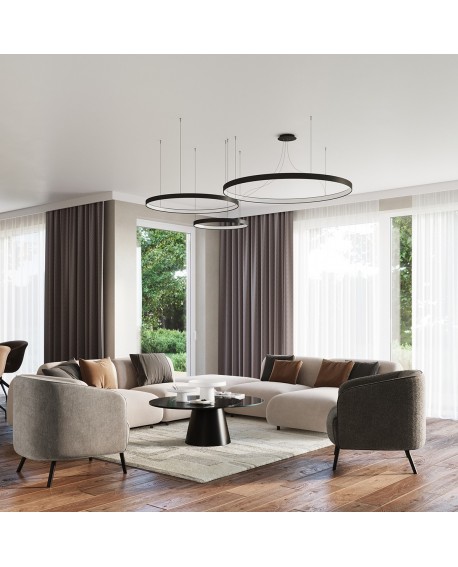 Żyrandol RIO 78 czarny LED 3000K Sollux TH.101