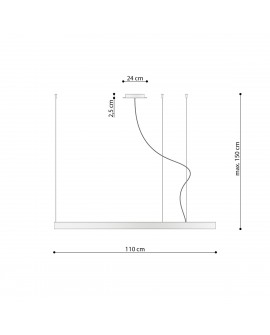Żyrandol RIO 110 biały LED 3000K Sollux TH.104