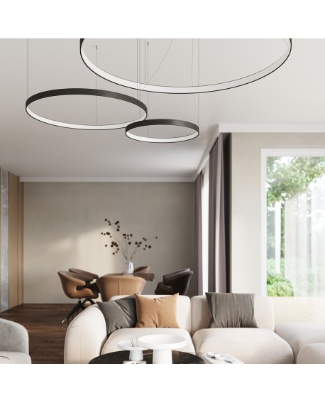 Żyrandol RIO 110 czarny LED 3000K Sollux TH.103